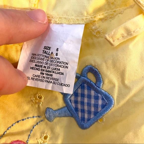 YOUNG HEARTS Girls Yellow Tank top Size 6 - Picture 7 of 7